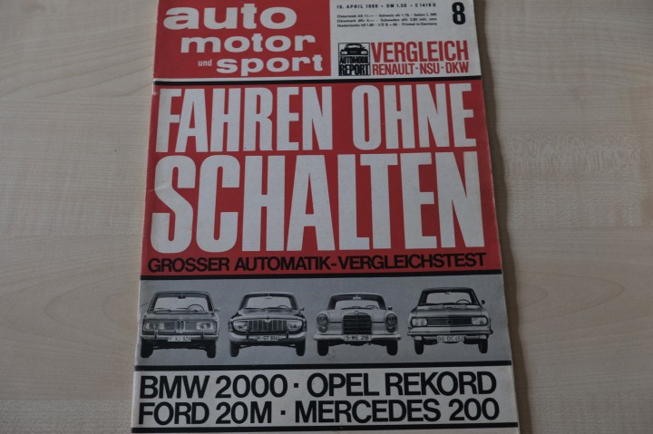 Deckblatt Auto Motor und Sport (08/1966)